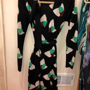 DVF wool wrap dress